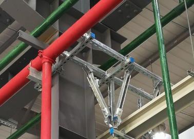 井研该抗震支架的整体式支吊架结构协调性好